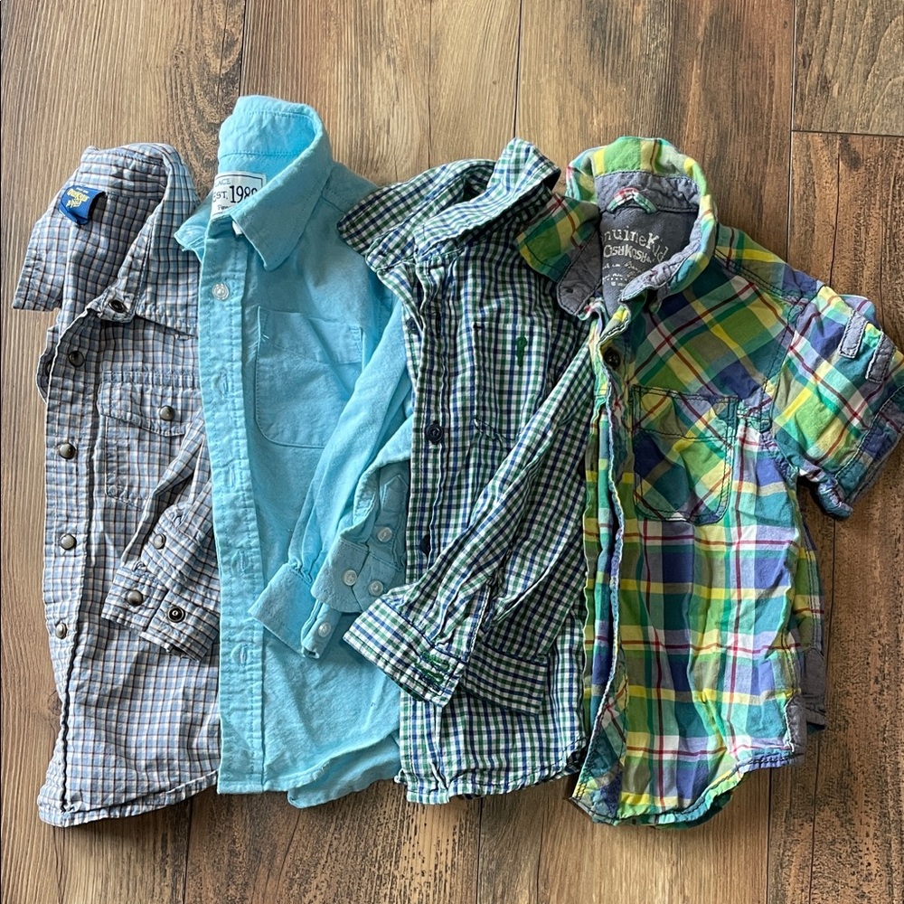 Boys Button Down Shirt Bundle - size 3T